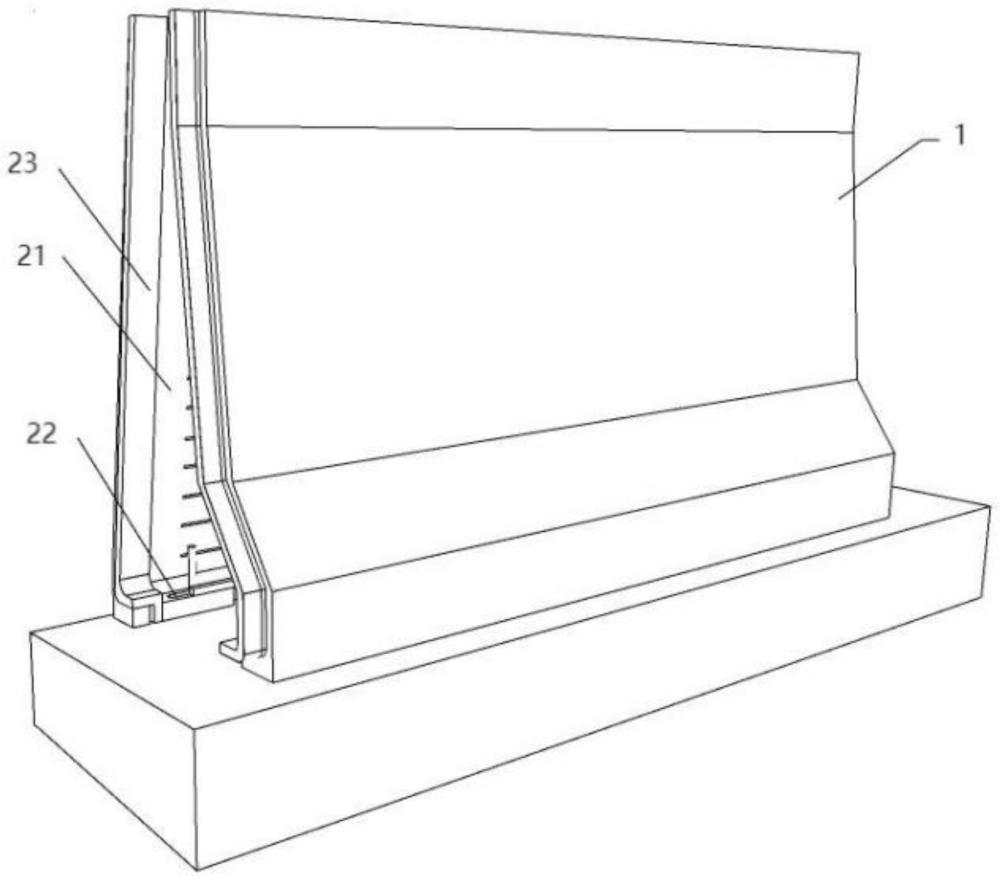 一種裝配式橋梁防撞墻混凝土永久模板